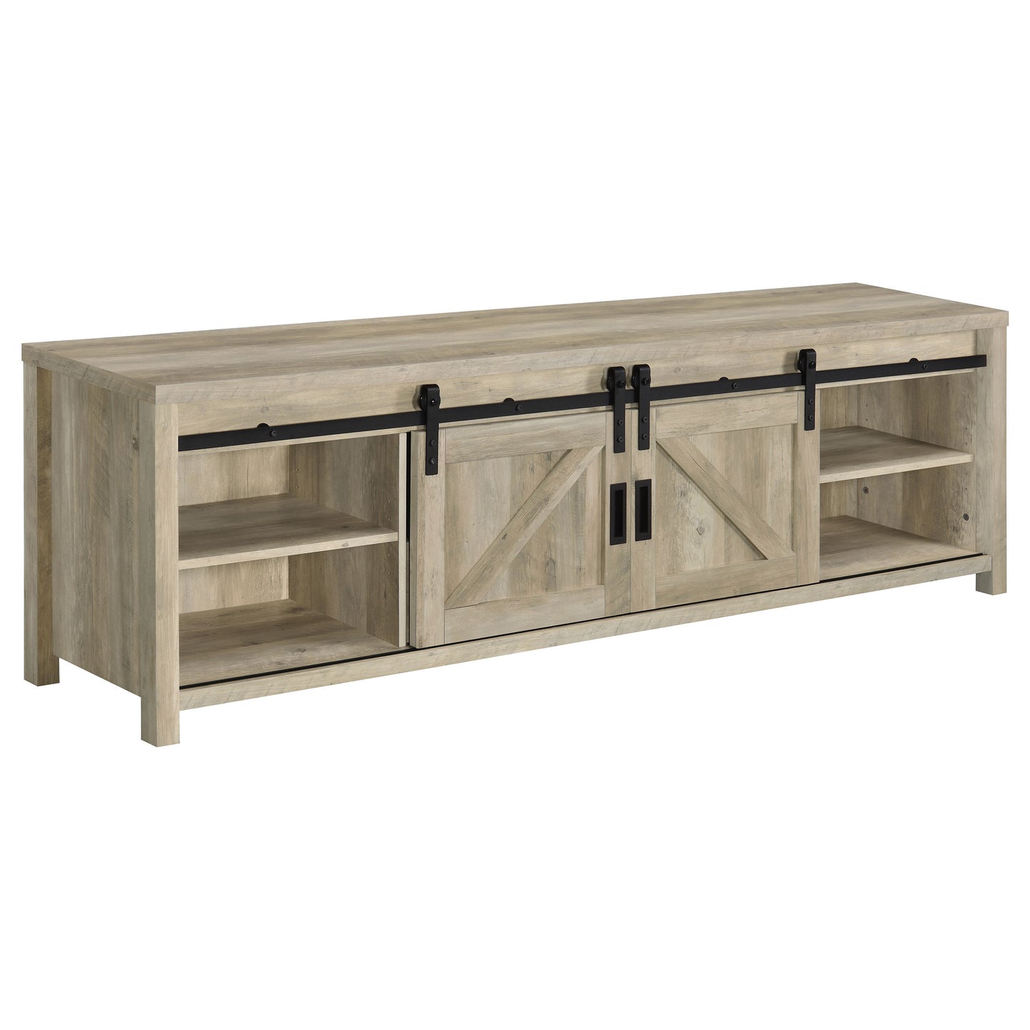 Madra 2-door Engineered Wood 79-inch TV Stand Distressed Pine