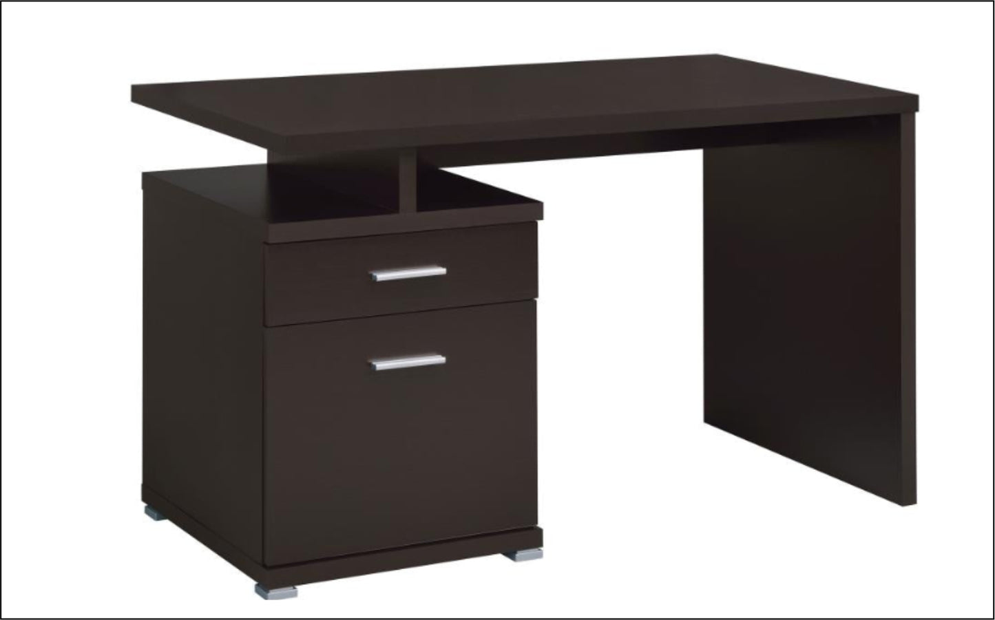 Irving 47-inch 2-drawer Office Computer Desk Cappuccino