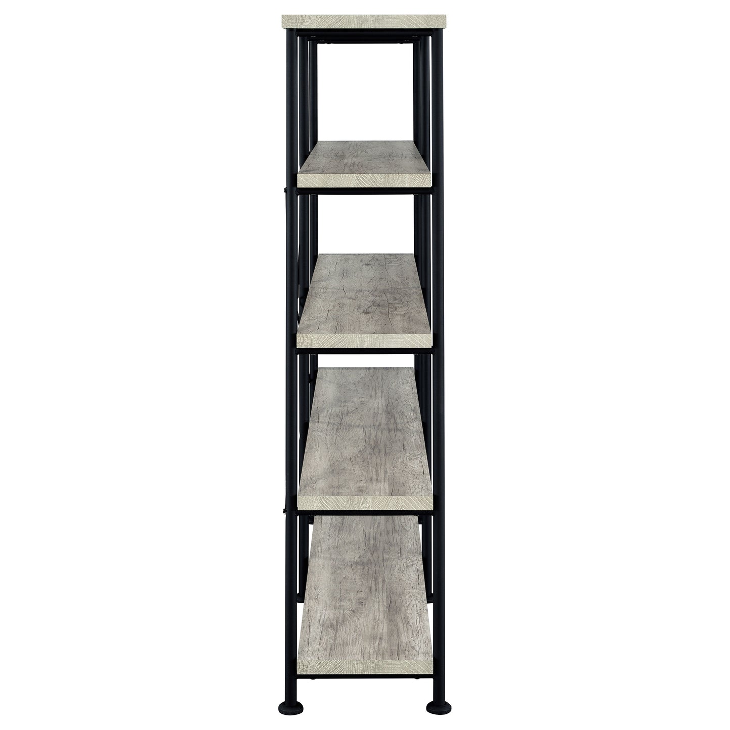 Analiese 63-inch 4-shelf Double Bookshelf Grey Driftwood