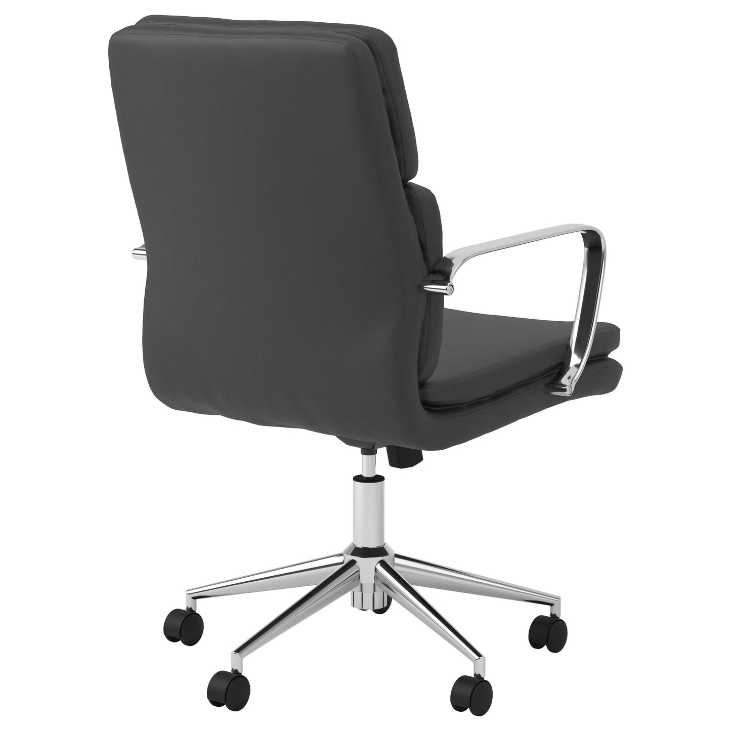 Ximena Upholstered Adjustable Mid Back Office Chair Black