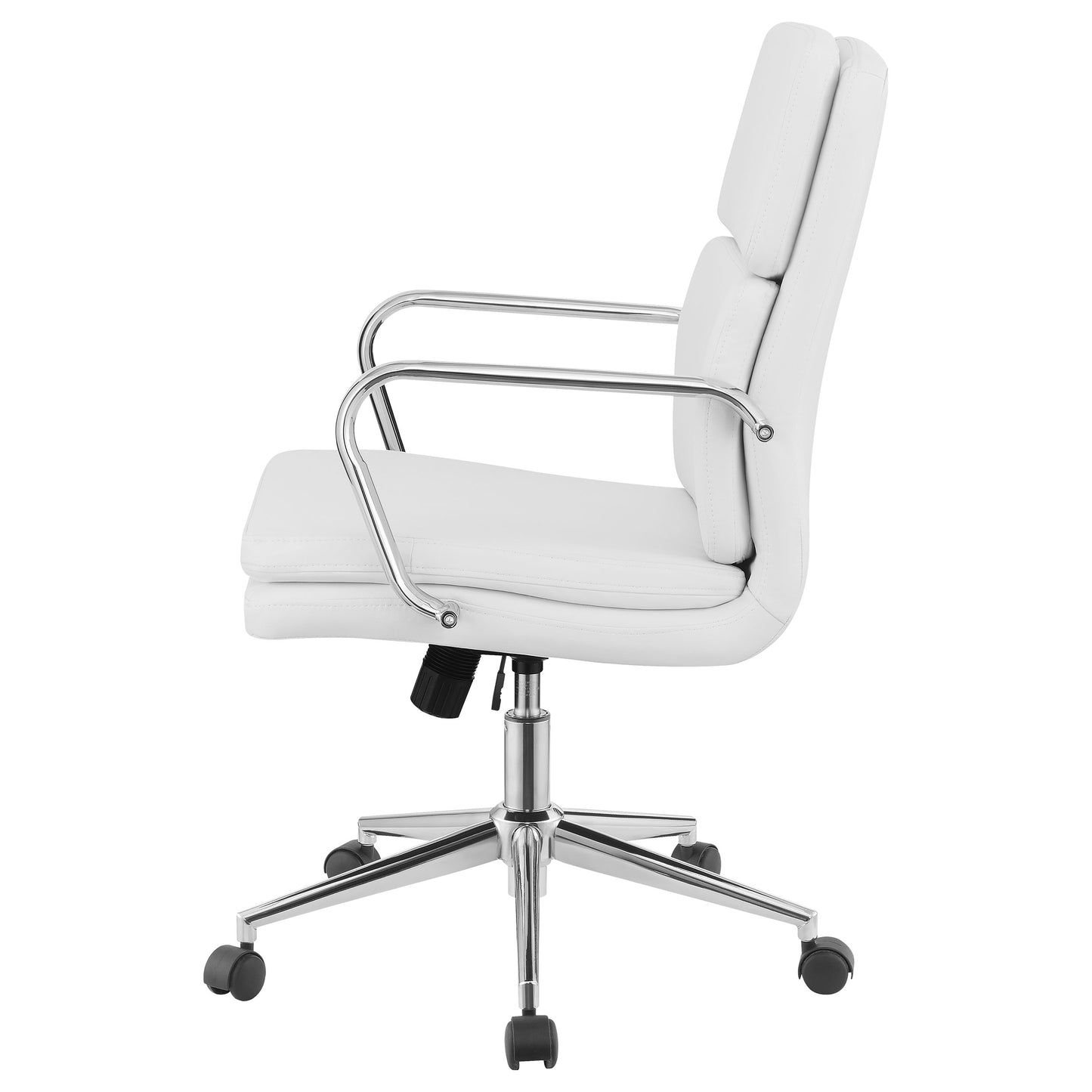 Ximena Upholstered Adjustable Mid Back Office Chair White