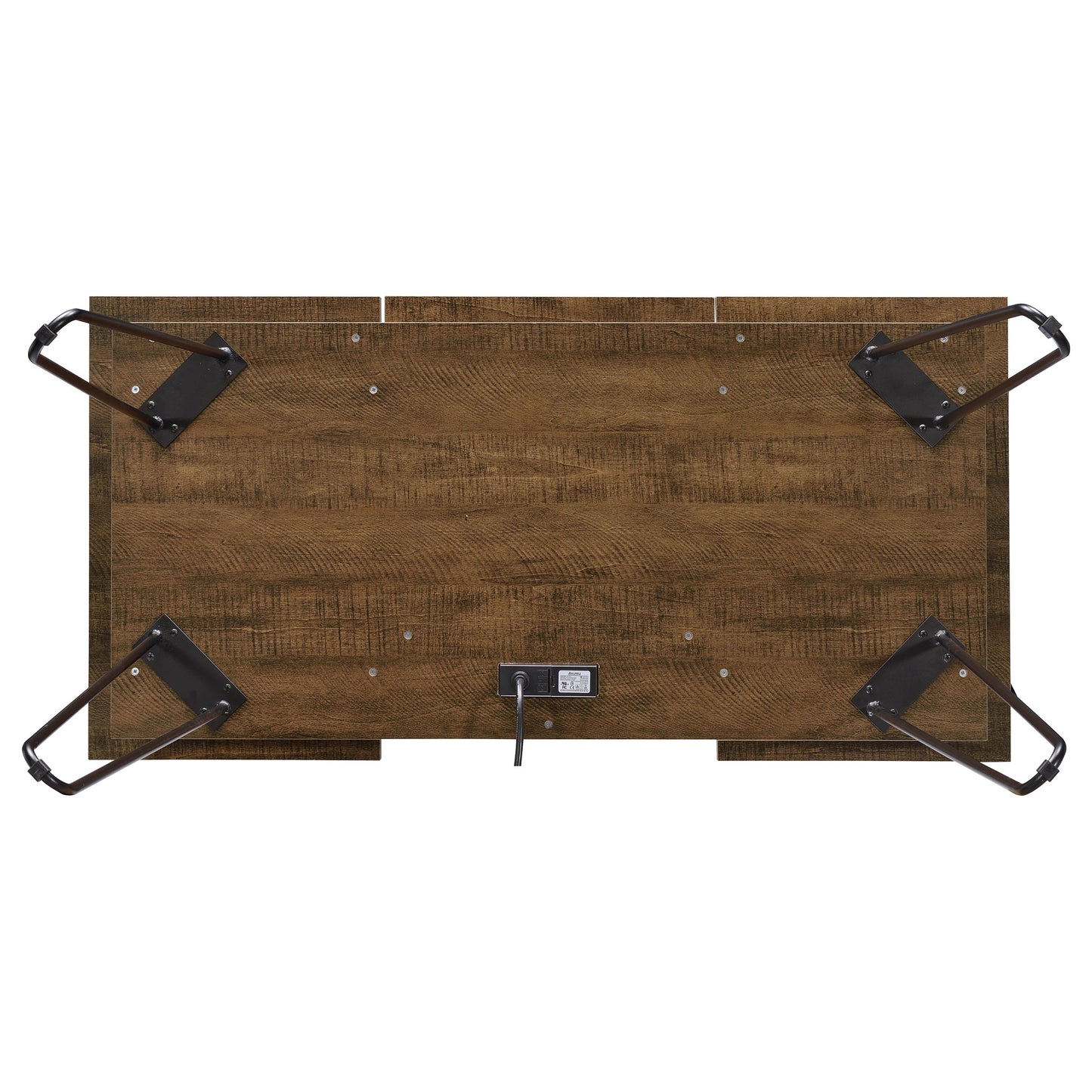 Sheeran 47-inch Writing Desk with Storage Rustic Amber