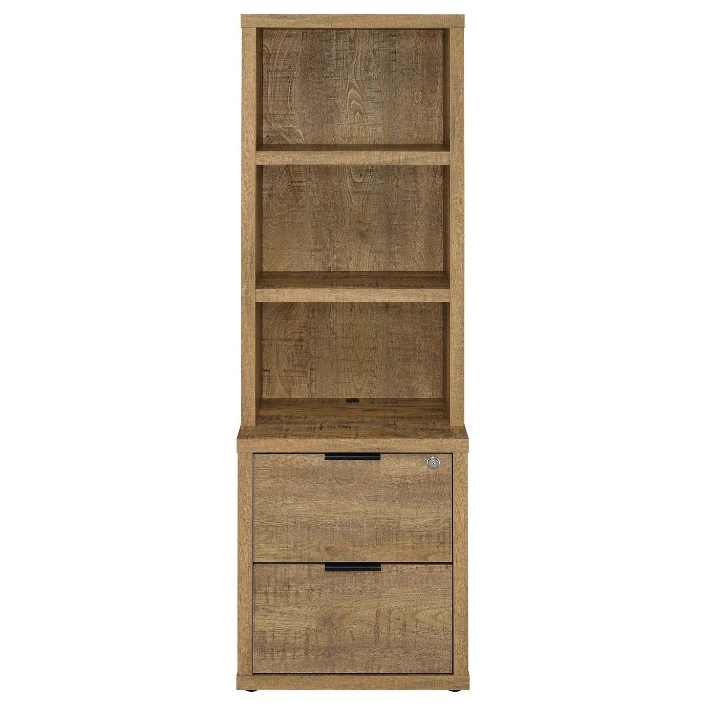 Westpark 3-shelf Bookcase USB and Lockable Drawer Mango