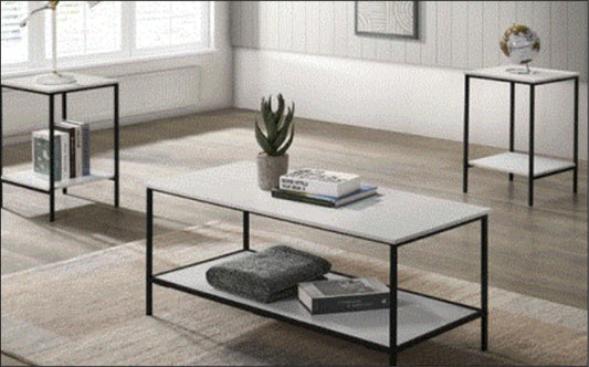 Pallas 3 Pc. Table Set White