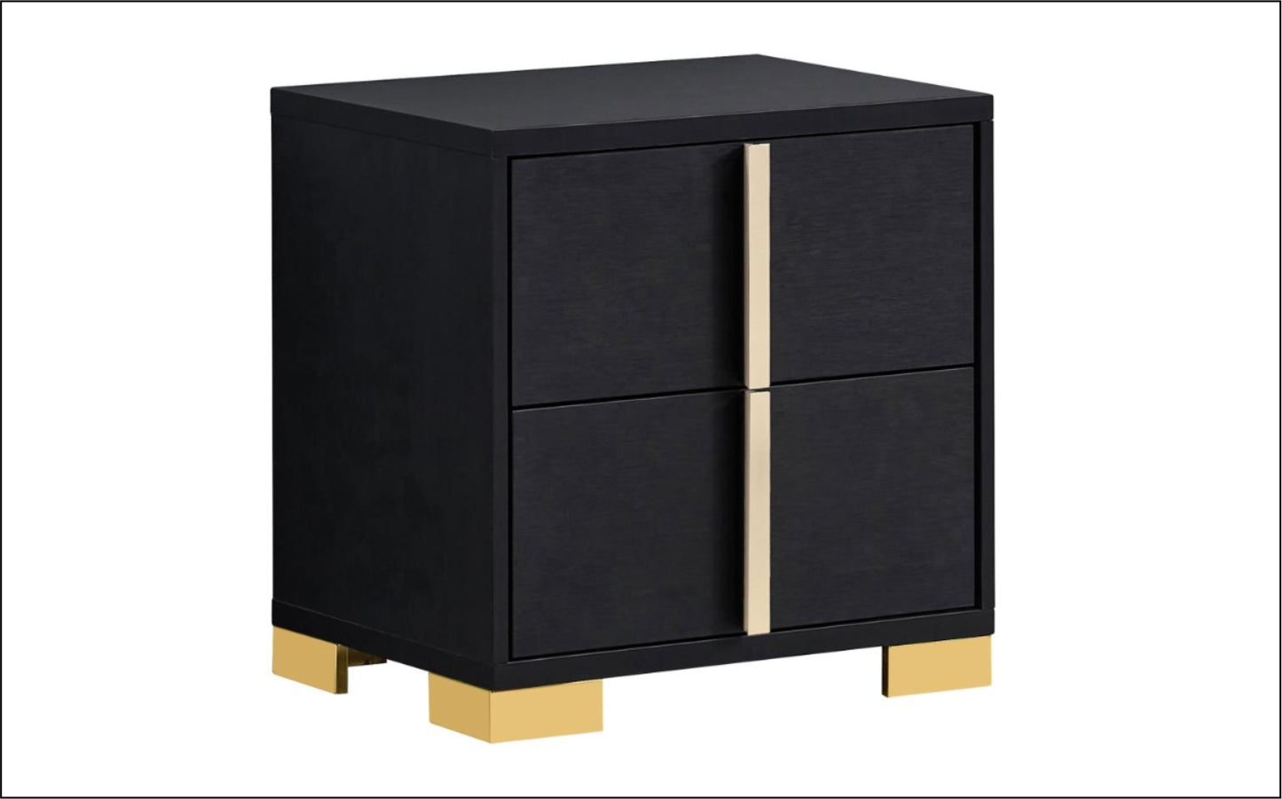 Marceline 2-drawer Nightstand Black