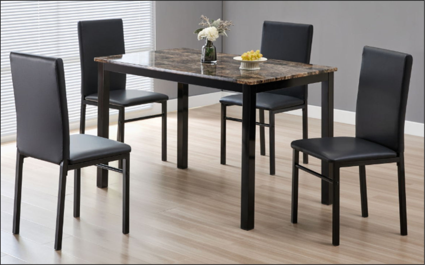 Cararra – 5 Piece Dining Set