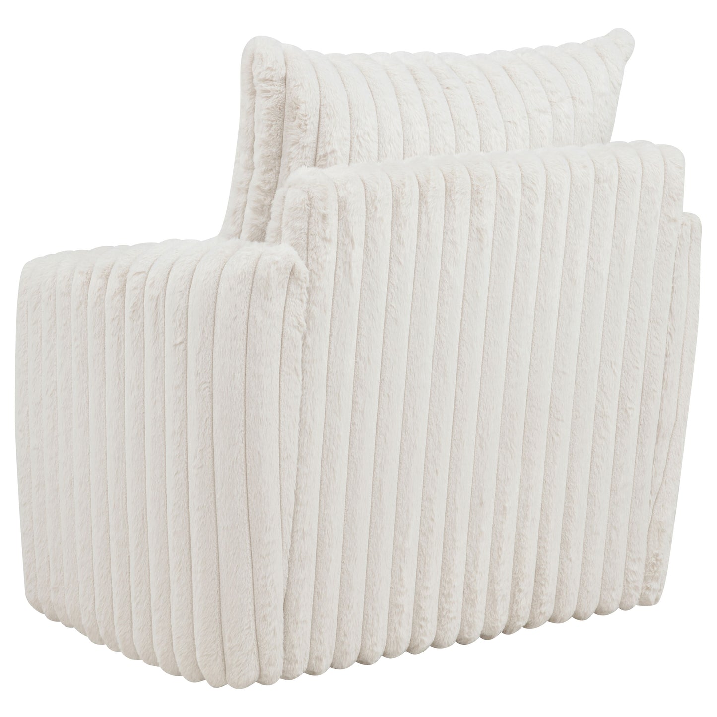 Sarco Corduroy Upholstered Swivel Accent Arm Chair Ivory