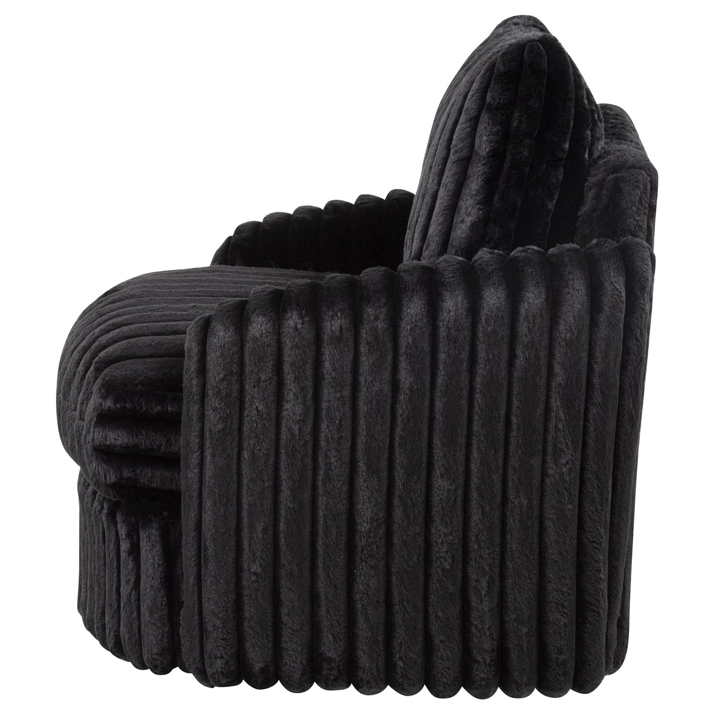 Sarco Corduroy Upholstered Swivel Accent Arm Chair Black