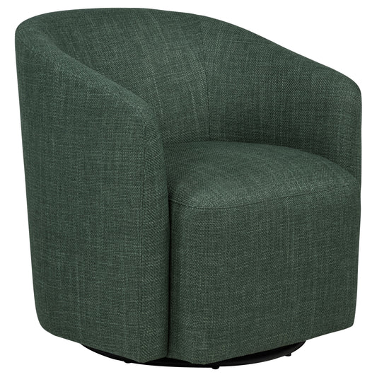 Mossbrook Fabric Upholstered Swivel Accent Chair Green