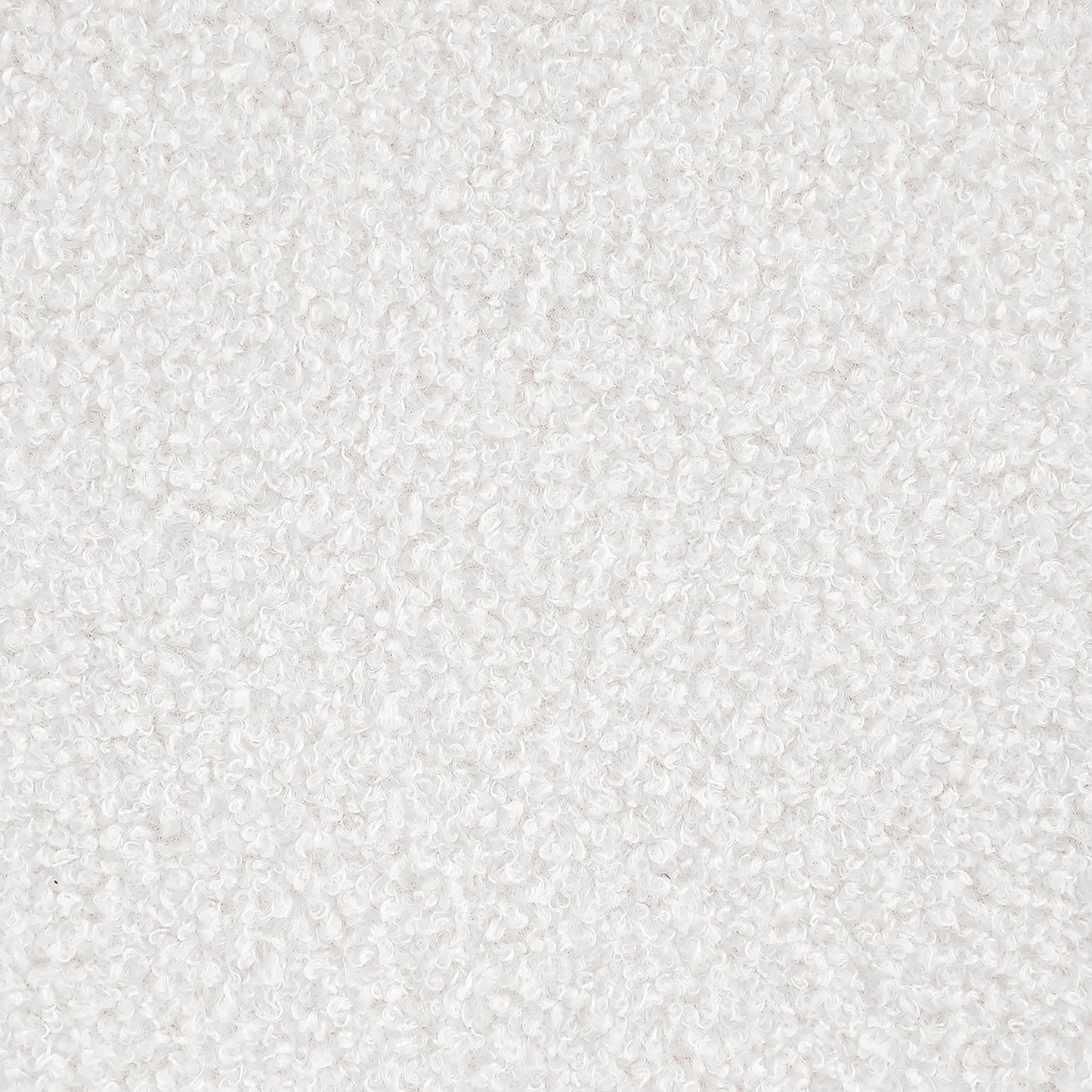 Valia Faux Sheepskin Upholstered Round Storage Ottoman Ivory