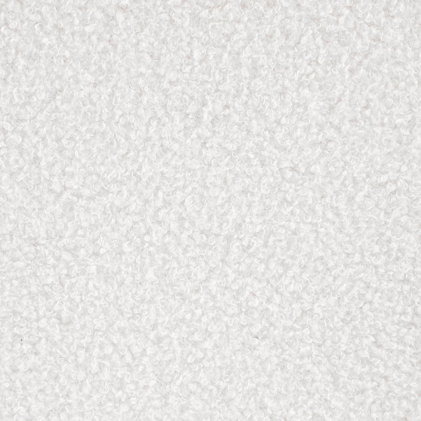 Zena Faux Sheepskin Upholstered Round Ottoman Ivory