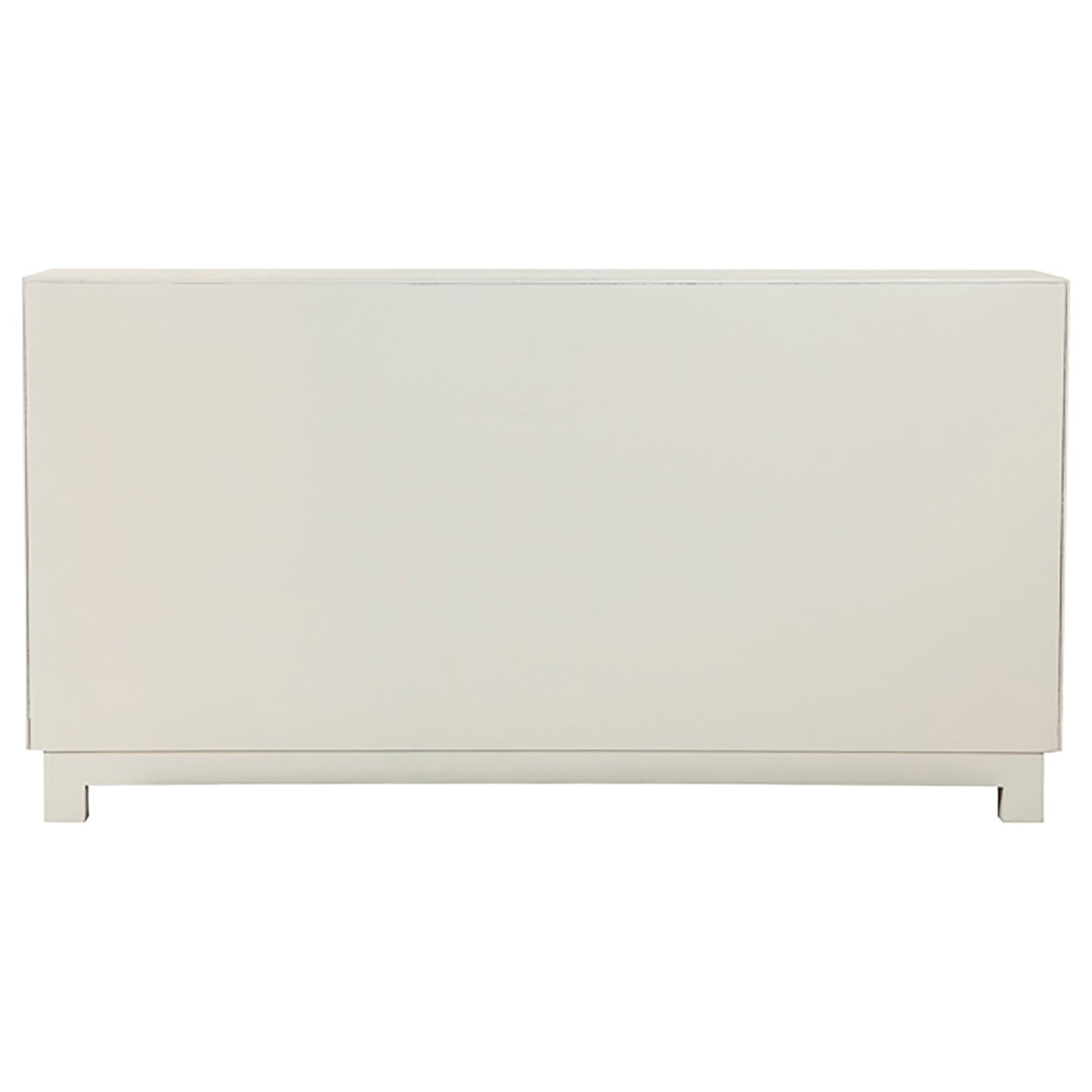 Voula 4-door Wood Accent Storage Cabinet White and Gold