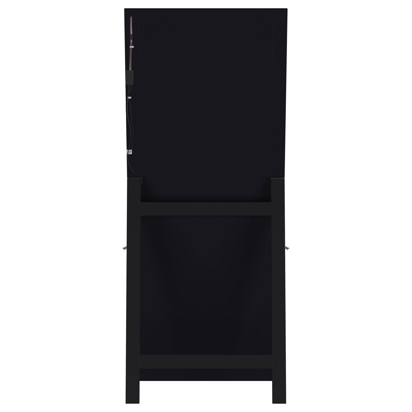 Windrose 28 x 67 Inch Tempered LED Standing Mirror Black