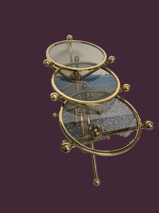 Golden Orbit Ball Nesting Table Set (3-Piece)