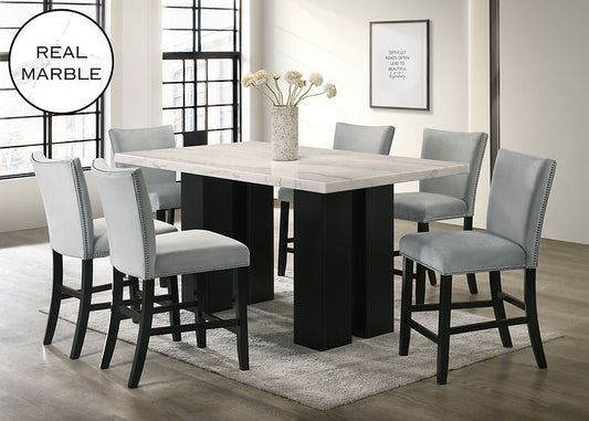 Valentino 7 Pcs Dining Set grey