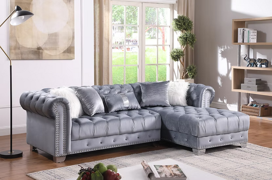 Yaz Grey 2 Pc Sectional