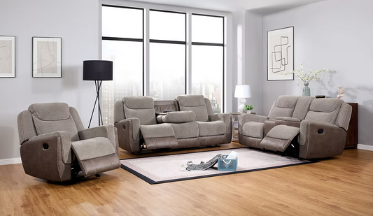 Nisa 3PCS (SOFA & LOVESEAT, & Recliner) Brown