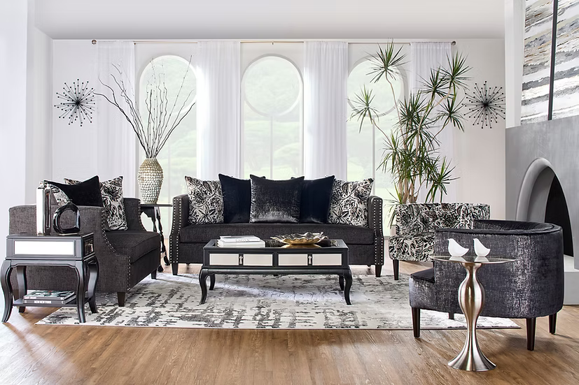 Simone Ash Sofa-Loveseat Set