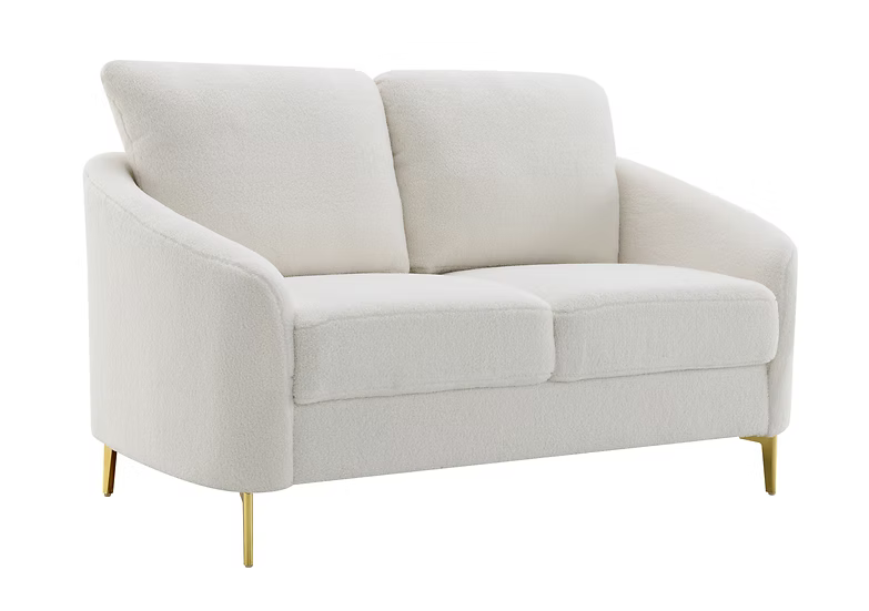 Lila Sofa and Loveseat White