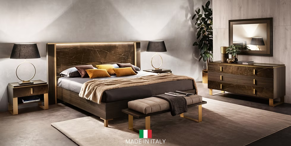 Essenza Collection Italian Bedroom Set Queen 4 Pc