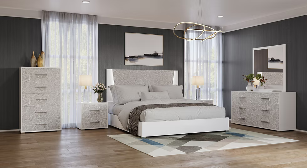 Marlene Collection talian Bedroom Set King 4 Pc