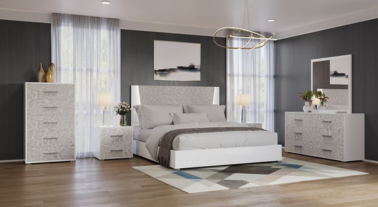 Marlene Collection talian Bedroom Set King 4 Pc