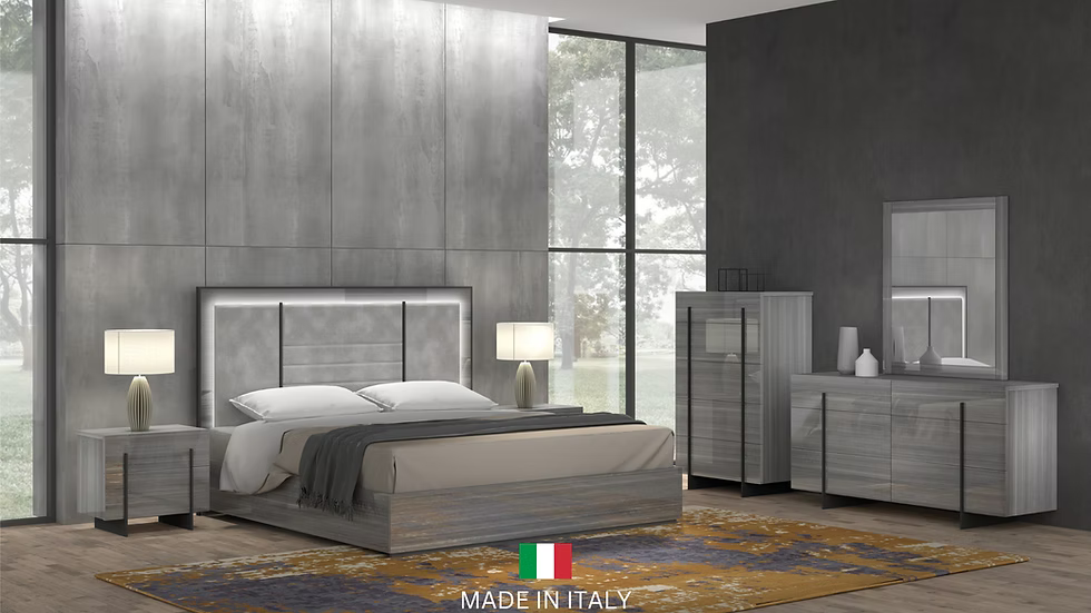 Blade Collection Italian Bedroom Set Queen 4 Pc