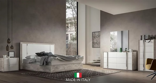 Treviso Collection Italian Bedroom Set Queen 5 Pc