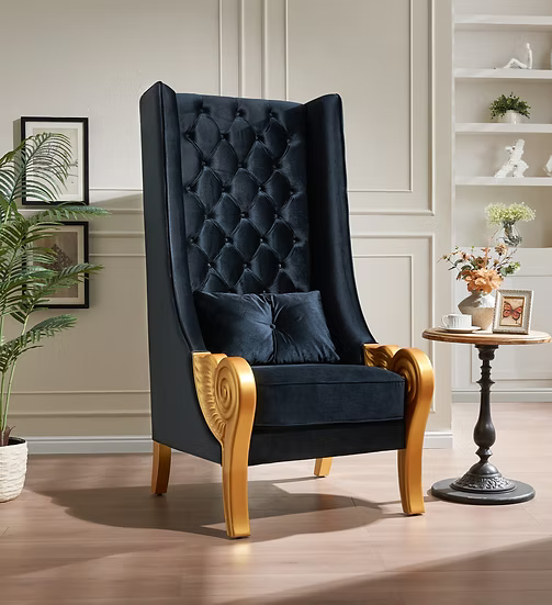 A-CH02 Throne 62.5" Tall (Black)