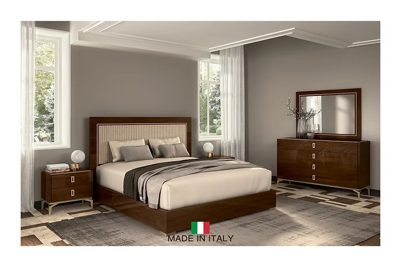 Eva Collection "UPH" Italian Bedroom Set King 5 Pc