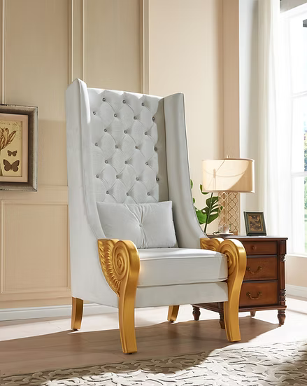 A-CH02 Throne 62.5" Tall (White)
