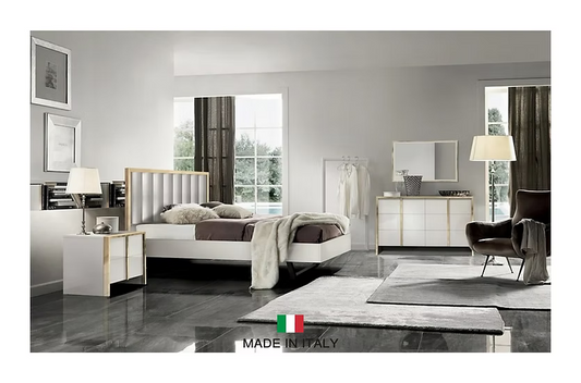 Fiocco Collection Italian Bedroom Set Queen 4 Pc