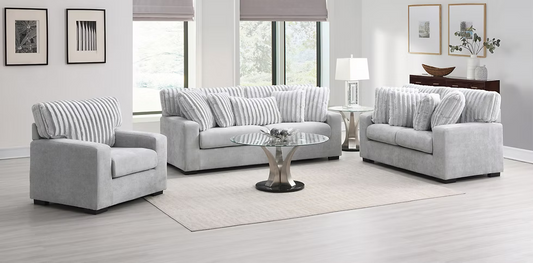 Tara Sofa/Loveseat/Chair Set Grey