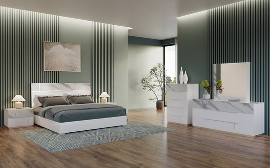 Sunset 3 Collection Italian Bedroom Set King 4 Pc