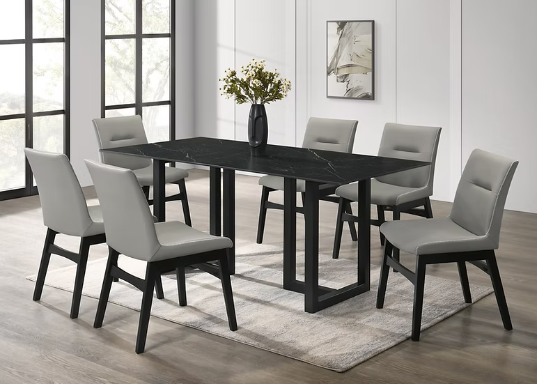 Farrin DIning Set Black 7 Pc