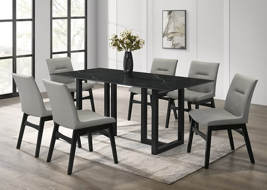 Farrin DIning Set Black 7 Pc