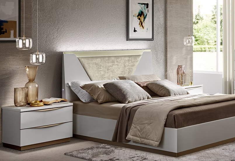 Kharma "UPH" Collection Italian Bedroom Set King 4 Pc