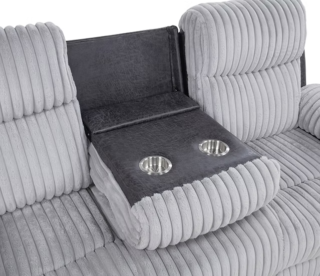 Lexy 3PCS (SOFA & LOVESEAT, RECLINER) GREY