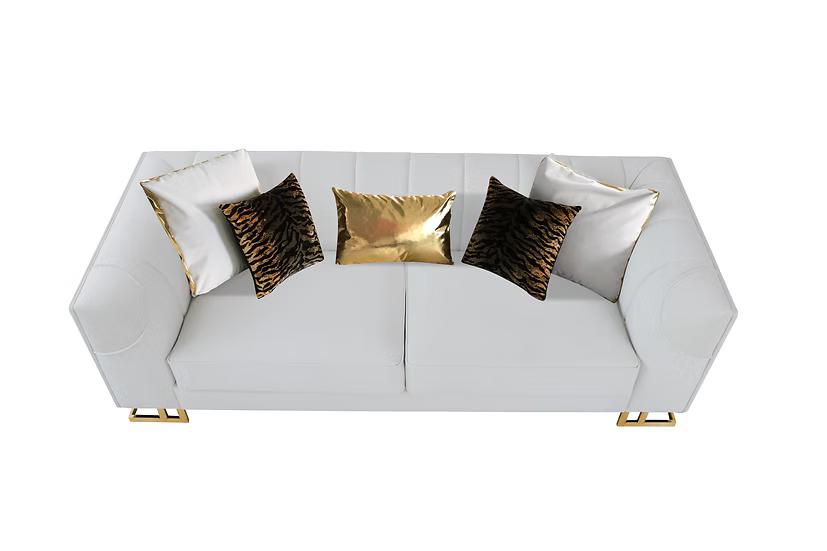 Designer Sofa-Loveseat-Chair Set Off-White