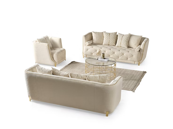 Elite Sofa-Loveseat Set Off White