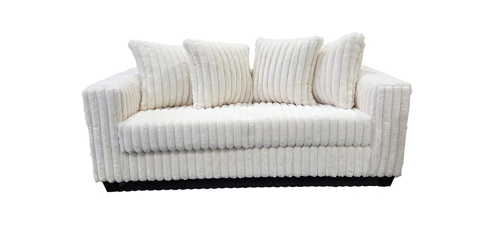 Gia Sofa and Loveseat Ivory