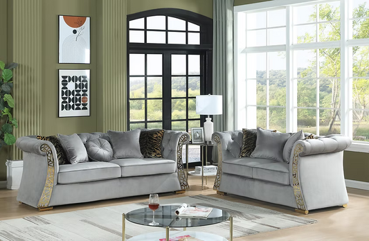 Curamu Sofa-Loveseat Set grey