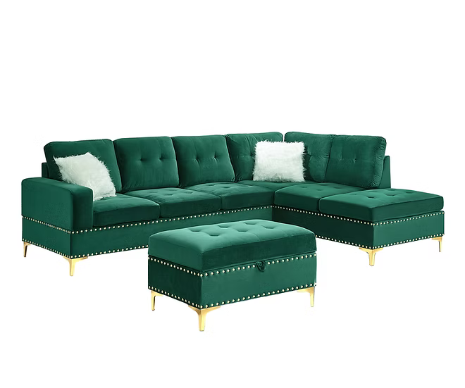 Joy (Green) 2 Pc Sectional