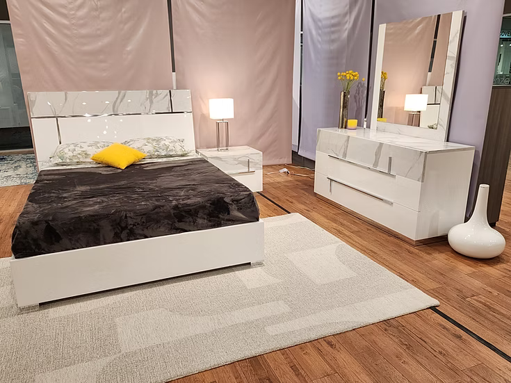 Sunset 3 Collection Italian Bedroom Set King 4 Pc