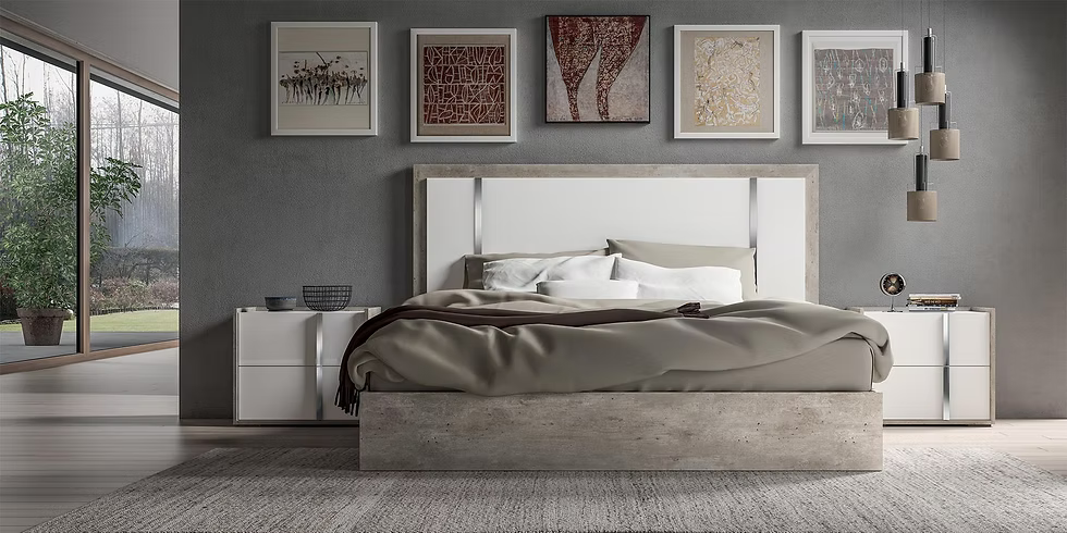 Treviso Collection Italian Bedroom Set Queen 5 Pc