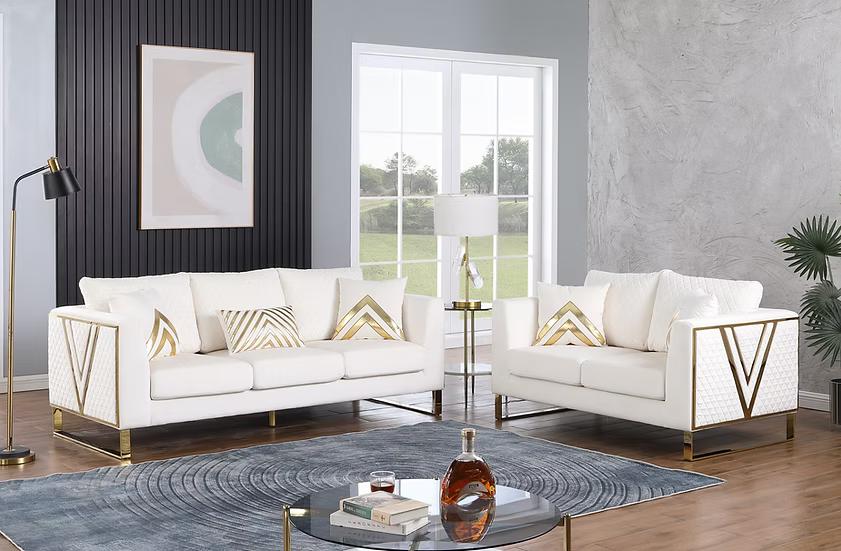 Vista Bonita Sofa-Loveseat-Chair Set Cream