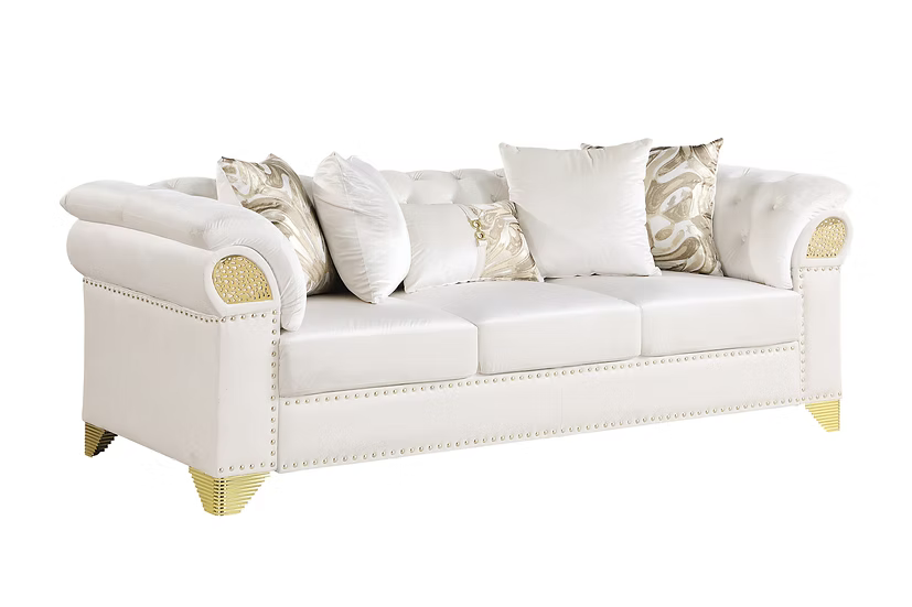 Emma Sofa-Loveseat Set Cream