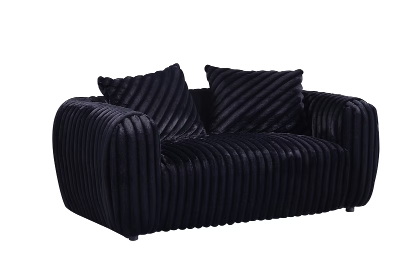 Eli Sofa/Loveseat  Set Black