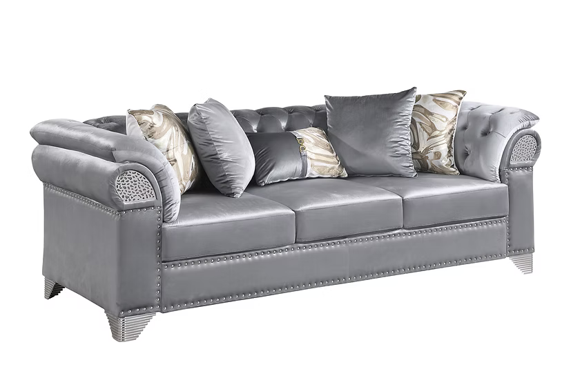 Emma Sofa-Loveseat-Chair Set Grey