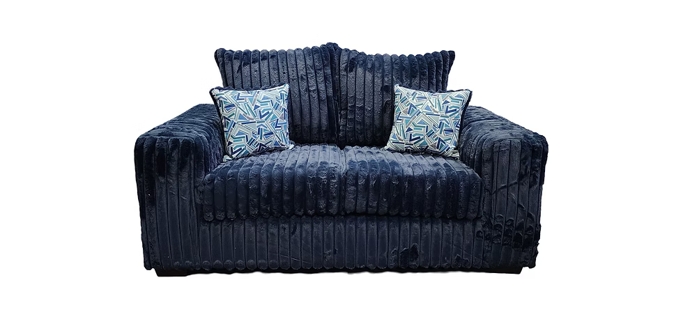Texan Oversize Sofa and Loveseat (Blue)